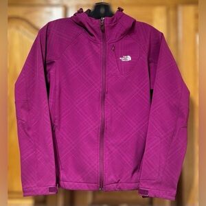 The North Face Apex Women's Soft Shell Hooded Jacket Fuchsia Small EUC